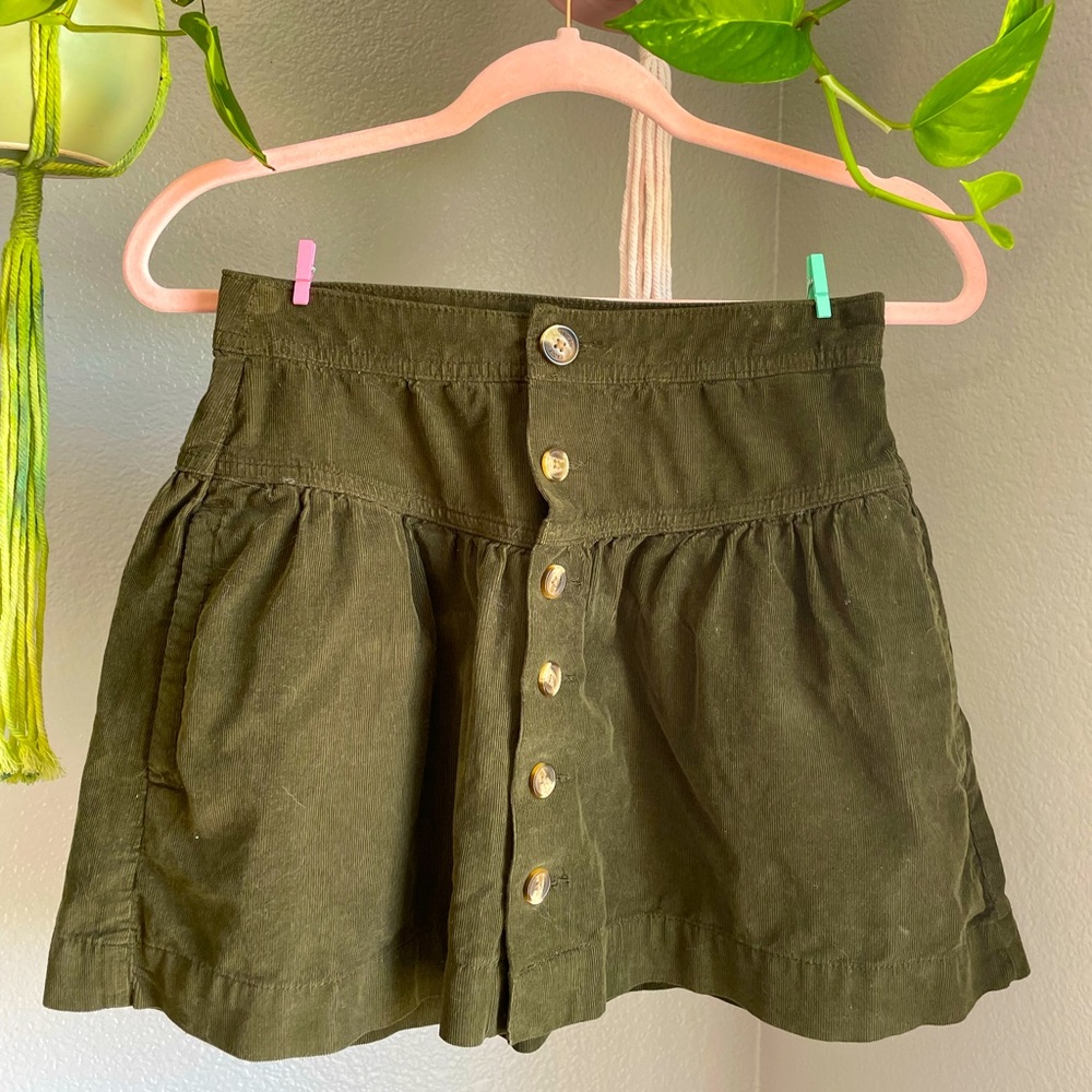 American Eagle Outfitters | High Rise A-Line Corduroy Skirt | Size: 0